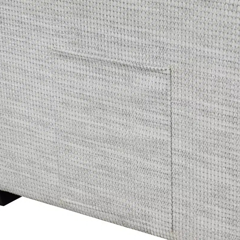 61.6 Modernes Chenille-Schlafsofa mit USB-Anschlüssen, Becherhaltern und verstellbarer Rückenlehne für Wohnzimmer, Apartment