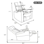 Multifunktionaler 270°-drehbarer Heimkino-Sessel mit elektrischer Liegefunktion