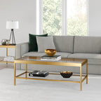 Alexis Couchtisch aus Metall und Glas