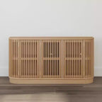 Plank+Beam Contour Massivholz-Sideboard mit 3 Türen, 150 cm TV-Lowboard für Wohnzimmer