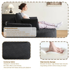 Einzelsessel aus Kord-Chenille-Schaumstoff, drehbar