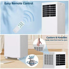 8.000 BTU mobile Klimaanlage – 3-in-1 Kühlung, Entfeuchter & Ventilator für 32 m² mit Schlafmodus & 1 Jahr Garantie