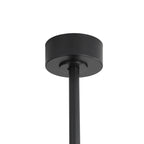 65-Zoll-LED-Deckenventilator mit 8 Flügeln, Licht und Fernbedienung, Schwarz