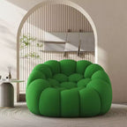 120 cm Bubble-Bodensessel mit geschwungenem Design, 3D-Sitzsack für Wohnzimmer, Grün