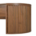 47.2 Couchtisch mit Hebeplatte und verstecktem Fach, oval, braun