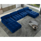 138 Modulares Schlafsofa, U-förmiges, minimalistisches Samtsofa