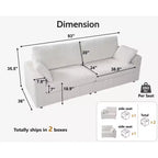 Dyonery Modulares Cord-Ecksofa mit waschbaren Bezügen