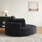 Einzelsessel aus Kord-Chenille-Schaumstoff, drehbar