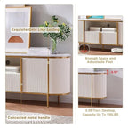 Moderner Luxus-TV-Ständer, Entertainment-Center, mit Kunstmarmorplatte