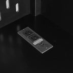 Vollständiges Gaming-Hochbett mit Schreibtisch und LED-Beleuchtung, großes Hochbett aus Holz mit Treppe und Stauraumtreppe sowie USB-Anschluss, Rot+Schwarz