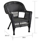 4-teiliges Loungeset aus Polyrattan für den Außenbereich