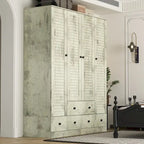Kleiderschrank Hochschrank Schrank 59B Großer Freistehender Kleiderschrank Weiß