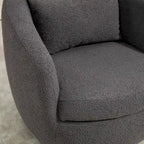 Gepolsterter drehbarer Fauteuil mit Stauraum, moderner Wohnzimmer-Sessel für Schlafzimmer/Büro/Lesebereiche