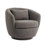 Gepolsterter drehbarer Fauteuil mit Stauraum, moderner Wohnzimmer-Sessel für Schlafzimmer/Büro/Lesebereiche
