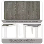 Ausziehbarer Esstisch für 6 Personen im Landhausstil, rechteckiger Tisch und 6 gepolsterte Stühle