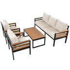 4-teiliges Outdoor-Gartenmöbel-Set mit Sofa