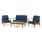 Willowbrook Outdoor Akazienholz 4-Sitzer Lounge-Set von Christopher Knight Home