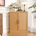Dovelina Eckschrank mit verstellbaren Einlegeböden, Anrichte, Buffet, Weinschrank, Küchen- und Esszimmerschrank mit Holztüren – 31H x 31W, 36H x 31W