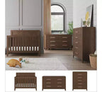 Child Craft Kieran Kinderbett, Doppelkommode und Wäscheschrank Set, 3-teilig, beinhaltet 4-in-1 umwandelbares Kinderbett, Kommode und Wäscheschrank