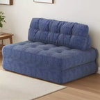 Klappbares Cord-Schlafsofa Futon, wandelbarer Bodenschlafsessel mit Kissen & Rückenlehne