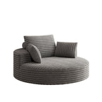 Einzelsessel aus Kord-Chenille-Schaumstoff, drehbar