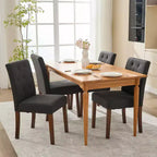 Parsons Esszimmerstühle mit Knopfheftung, 6er/4er-Set – Polsterstühle aus Stoff mit Holzbeinen & gepolsterten Sitzen – Wohnzimmer- und Küchenmöbel