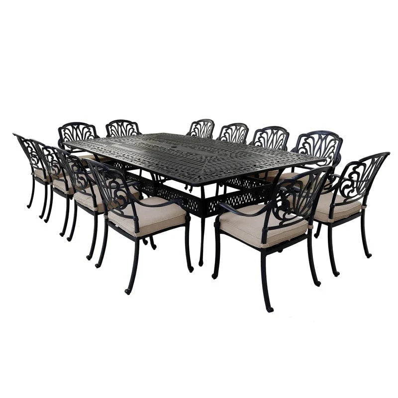 Manasquan 13-teiliges Essgruppe aus Gunmetal Aluminium von Havenside Home