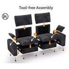 Dyonery Modulares Cord-Ecksofa mit waschbaren Bezügen