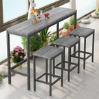 Stehtisch-Set mit 3 Hockern