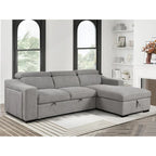 Roomfitters 103 Verwandlungs-Ecksofa mit Stauraum-Recamiere, verstellbaren Kopfstützen, L-förmiges Schlafsofa