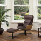 Jovan 31.5 Echtleder Relaxsessel mit Ottoman