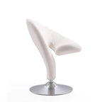 Manhattan Comfort Curl Akzentsessel mit Drehfunktion, Wollmischung und Chrom (2er-Set)