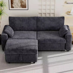 Dyonery Modulares Cord-Ecksofa mit waschbaren Bezügen