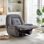 Drehbarer Relaxsessel aus Cord mit Gleitfunktion und Fußstütze für das Wohnzimmer