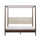 Harbor King Himmelbett mit gepolstertem Kopfteil, Blonde/Swiss Coffee (MD2411-01)