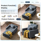 Verstellbares Schlafsofa, 3-in-1-Funktion, verschiedene Farben, für 1 Person