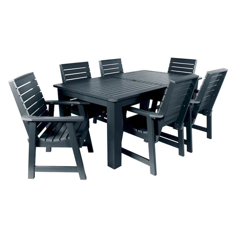 HIGHWOOD PROFESSIONAL 7-teiliges Outdoor-Esszimmer-Set 42x72