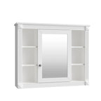 Moderner 36'' Badschrank mit Aufsatzwaschbecken und Spiegelschrank, 2 Türen und 2 Schubladen