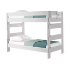 Plank+Beam Massivholz-Bauernhaus-Etagenbett (Einzelbett über Einzelbett) für Erwachsene