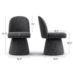 6er-Set moderne, armlose 360-Grad-Drehstühle mit Sockelgestell, elegante Akzentstühle für Küche, Esszimmer oder Büro – Panipeachy