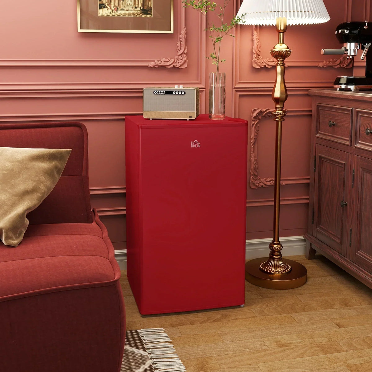 3.2 Cu.Ft Mini-Kühlschrank mit Gefrierfach, eintüriger Kompaktkühlschrank mit einstellbarem Thermostat für das Schlafzimmer