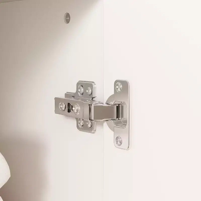 Famapy Luxe Weißer modularer Kleiderschrank mit goldener Hardware: Kassettentüren + gemischtes Türdesign Eleganter maßgeschneiderter Kleiderschrank für Schlafzimmer