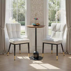Bekrvio Esszimmerstühle 6er-Set, moderne gepolsterte Kunstledersitze mit hoher Rückenlehne, Metallbeine, armlose Küchenstühle für Wohn- und Esszimmer