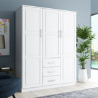 Palace Imports 100% Massivholz Cosmo Kleiderschrank mit 3 Türen mit Massivholz- oder Spiegeltüren