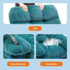 Manueller Relaxsessel, ergonomischer, atmungsaktiver Stoff-Relaxliege mit Seitentaschen, Einzelsessel, geeignet für Wohnzimmer Schlafzimmer