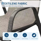 Terrassenstühle, stapelbare Outdoor-Esszimmerstühle, 4er-/6er-Set, wetterfeste, leichte Textilene-Outdoor-Stühle mit Armlehnen für Garten und Pool