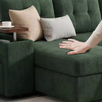 Dyonery 112 Modulares Schlafsofa mit Ausziehfunktion, U-förmiges Schnittsofa mit Stauraum, extra breite und tiefe Sitzflächen für das Wohnzimmer