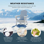 Polytrends Laguna Faltbarer Adirondack-Stuhl für den Außenbereich, wetterfest und lichtbeständig