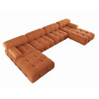 138 Modulares Schlafsofa, U-förmiges, minimalistisches Samtsofa