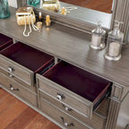 Vame Traditioneller 2-teiliger 9-Schubladen-Wäscheschrank und Spiegel von Furniture of America